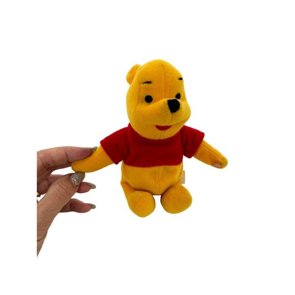 Winnie the Pooh 1997 Mattel Disney Beanbag Plush Holding Hands Plushie 7” - Picture 3 of 10
